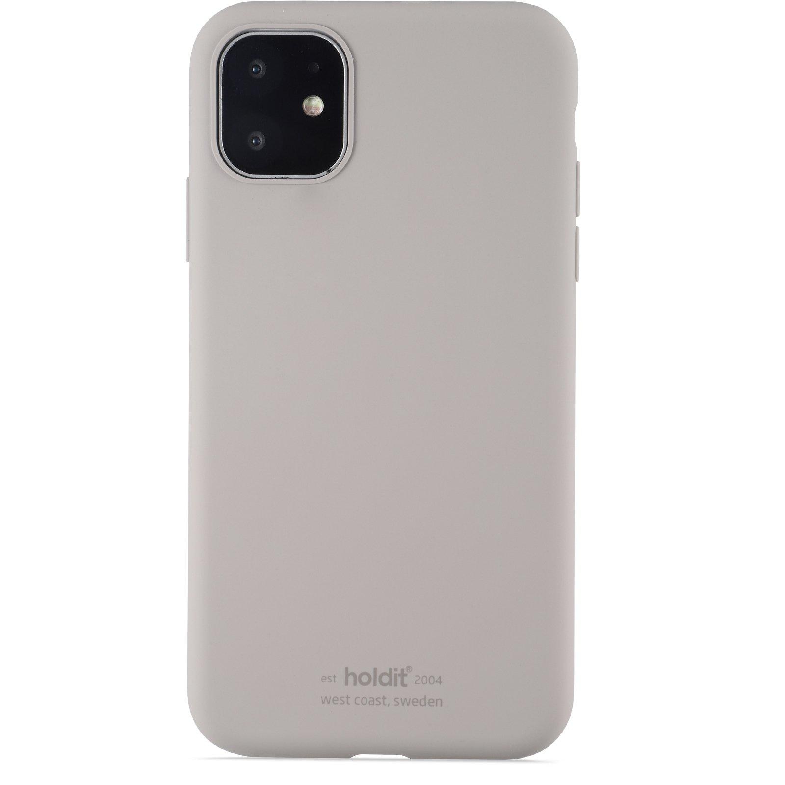 Coque en silicone pour iPhone 11, Taupe