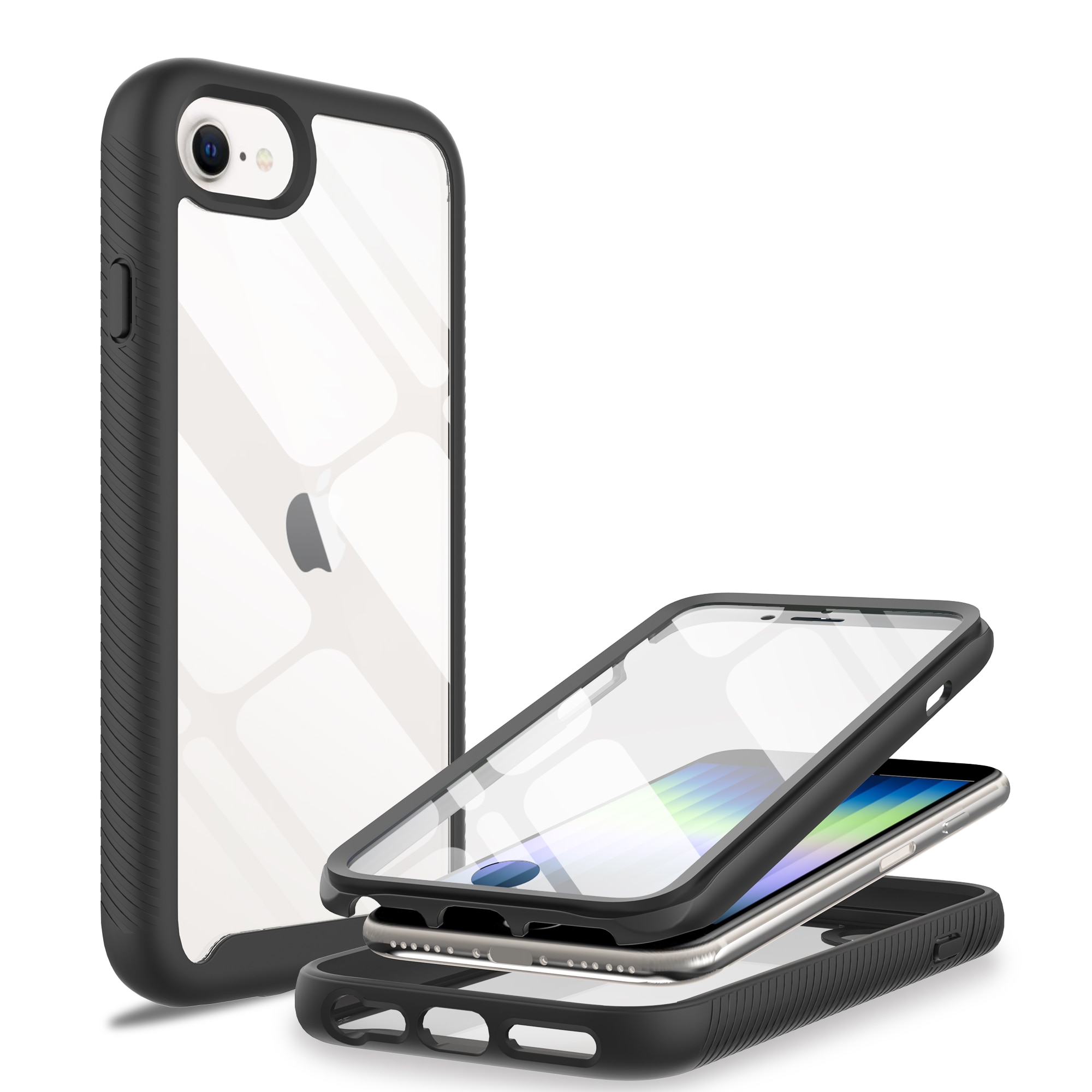 Coque Full Protection iPhone 7, Noir