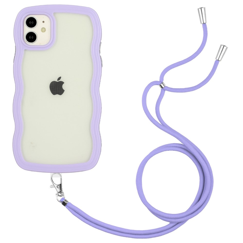 Coque cordon Wavy Edge iPhone 11, violet