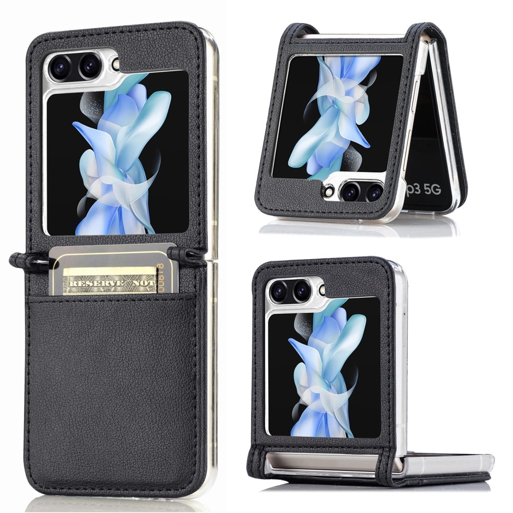 Étui portefeuille Slim Card Wallet Samsung Galaxy Z Flip 7 FE, Noir