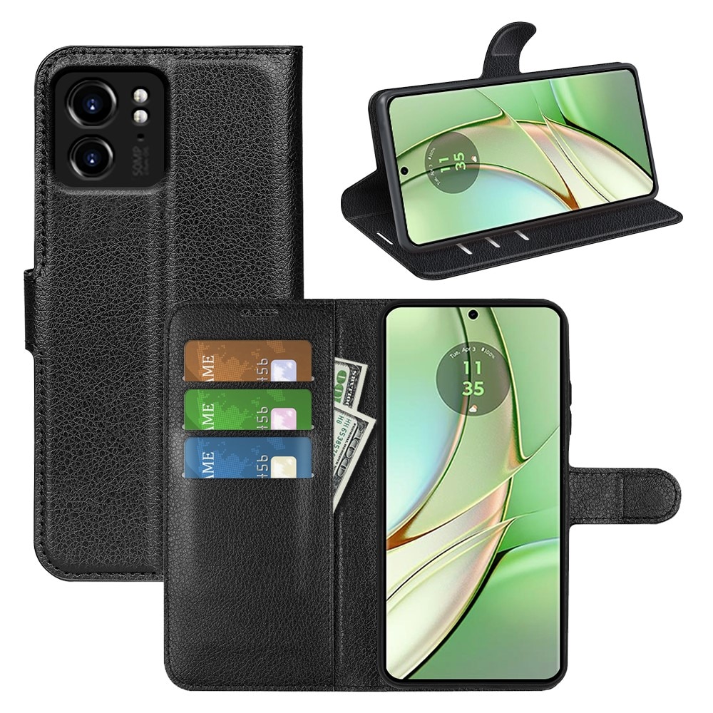 Coque portefeuille Motorola Edge 40, Noir
