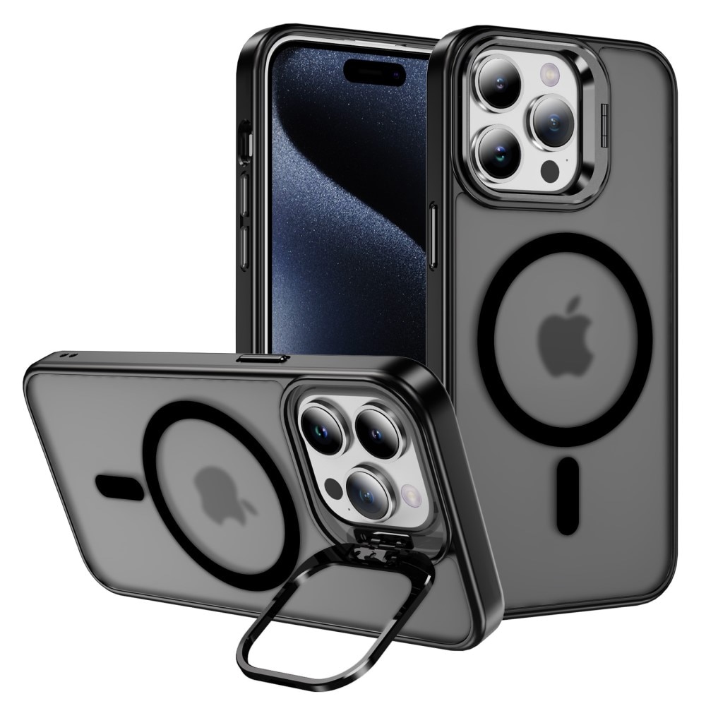 Coque hybride Kickstand MagSafe iPhone 15 Pro Max, Noir