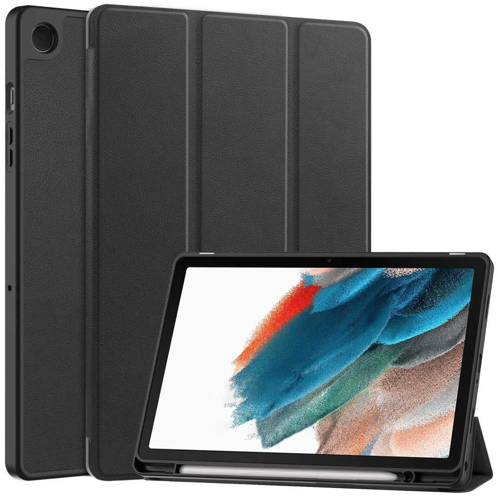 Étui Tri-Fold avec porte-stylo Samsung Galaxy Tab A9 Plus, Noir
