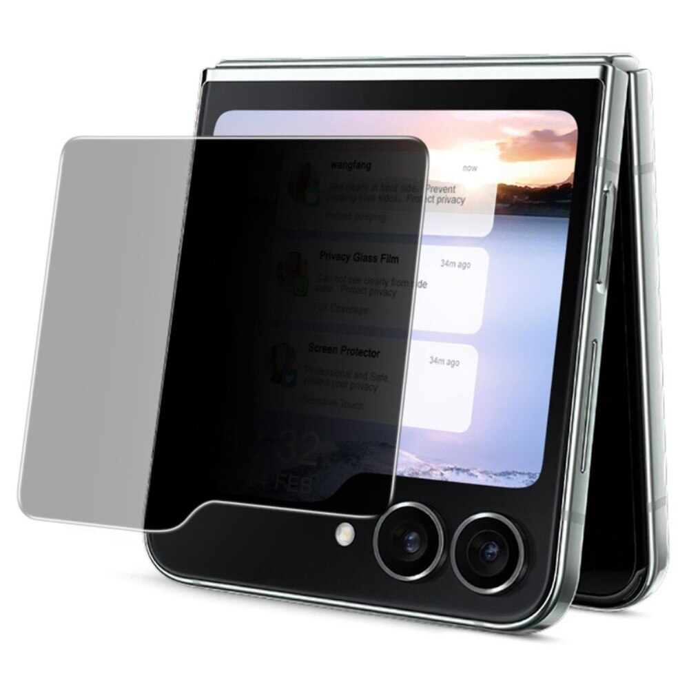 Protection d'écran arriere en verre trempé de confidentialité Samsung Galaxy Z Flip 7 FE