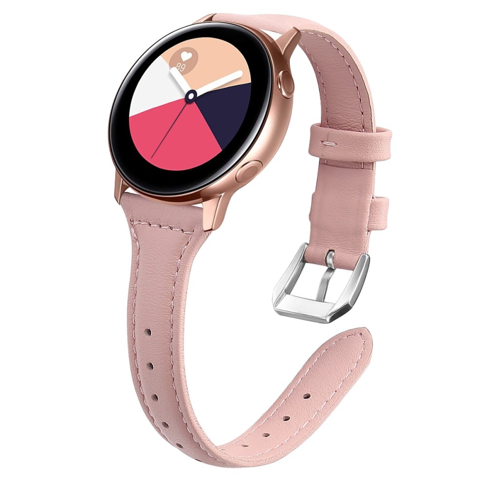 Bracelet en cuir fin Samsung Galaxy Watch 42mm, Rose