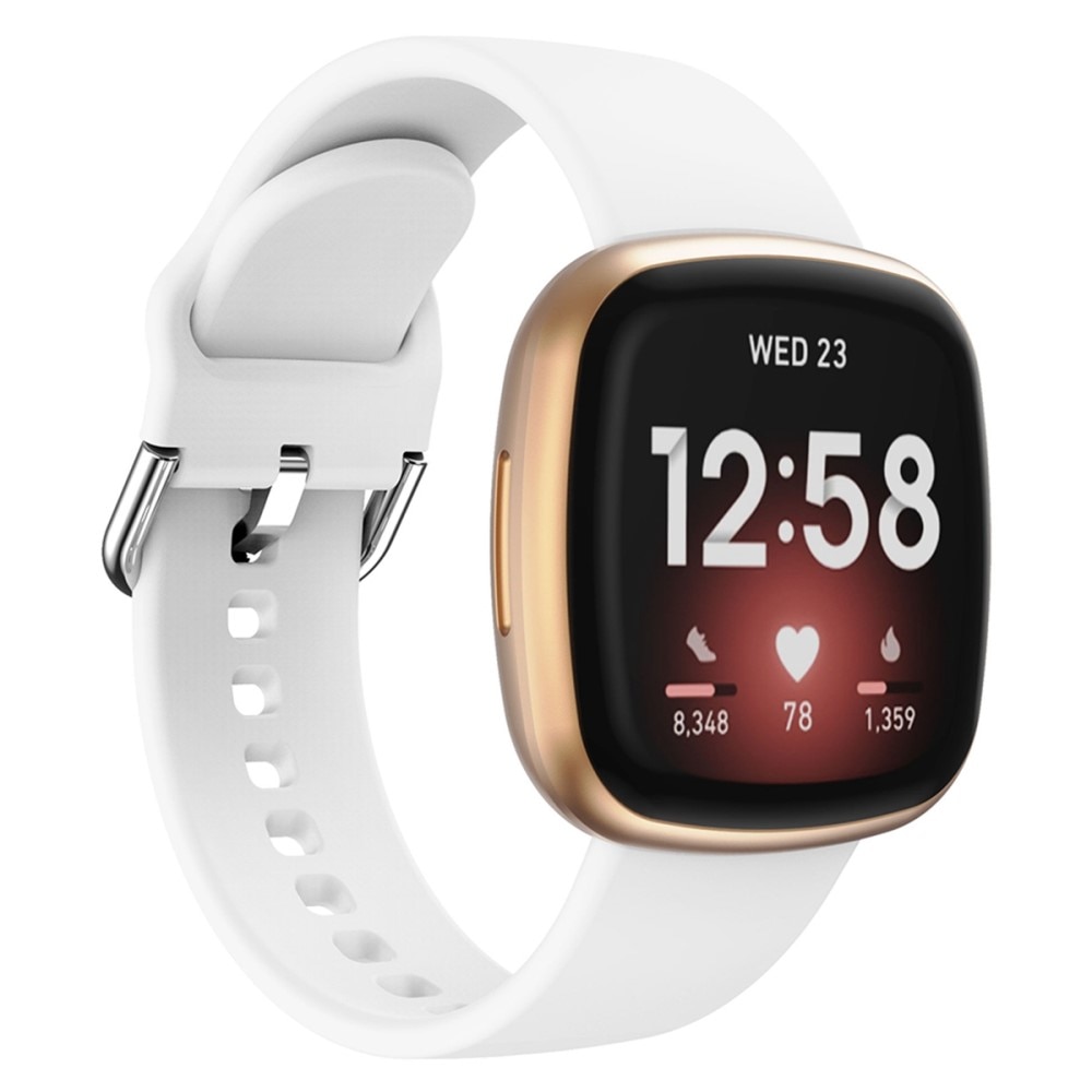 Bracelet en silicone pour Fitbit Sense 2, Blanc