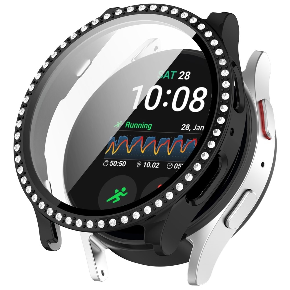 Full Cover Case Rhinestone Samsung Galaxy Watch 7 40mm,  Noir