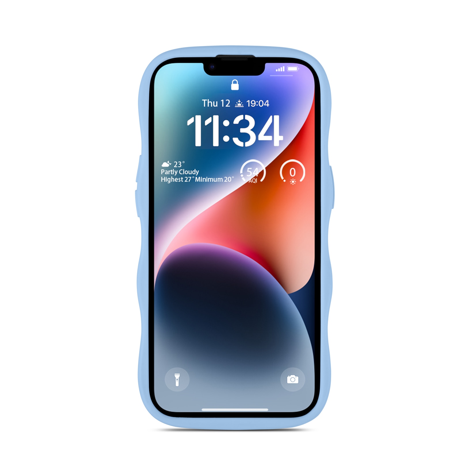 The Wave Mag Case iPhone 13, Bleu