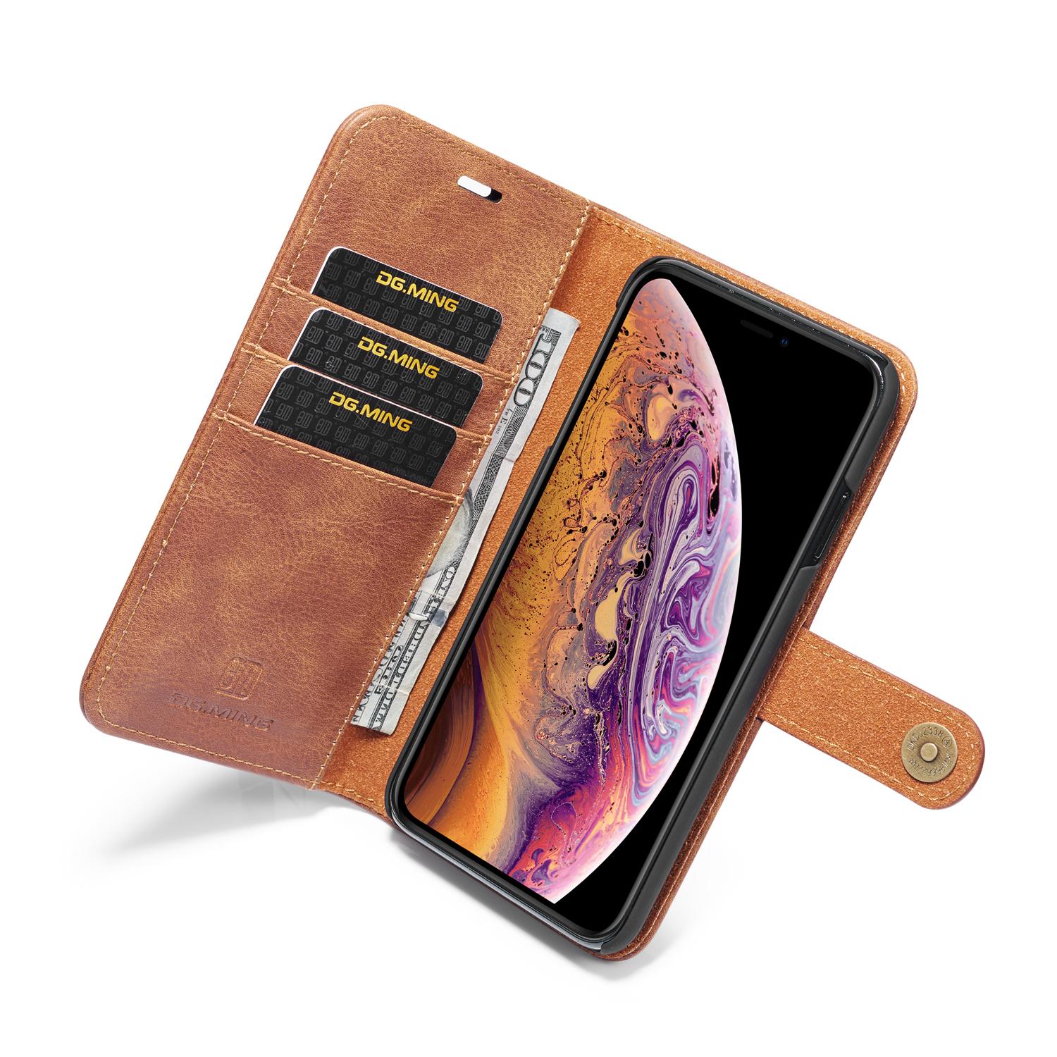 Étui portefeuille Magnet Wallet iPhone Xs Max, Cognac
